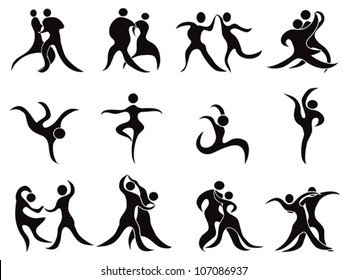 collection of abstract dancers