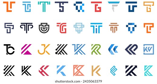 collection of abstract designs for digital, technology and finance