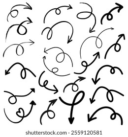 Collection of Abstract Dynamic Arrows bundle for Graphic Design.