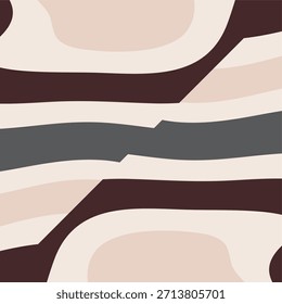A collection of abstract, earthy backgrounds featuring fluid, organic wavy shapes and symmetrical patterns in shades of deep brown, charcoal grey, and soft beige.