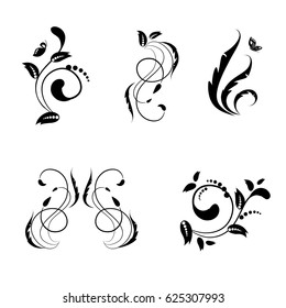 collection of abstract floral patterns for your design