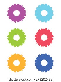 A collection of abstract flower petals