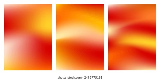 Collection abstract fluid background. red, orange, yellow gradient mesh style for idea, advertising, social media post, web, backdrop, banner, greeting, celebration, display, brochure, advertising