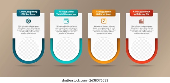 collection of abstract frame photo collage banner. web element. colorful gradient colors element. rectangle shape design isolated on white background layout. infographic design template.