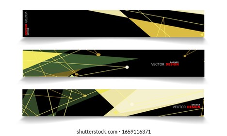 Collection of abstract geometric background banners. Can be used in any design. rectangular background.