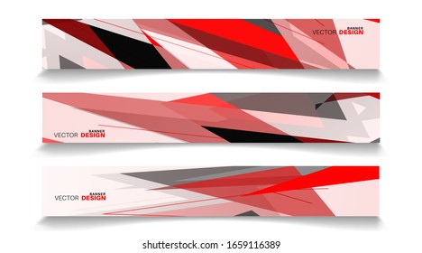 Collection of abstract geometric background banners. Can be used in any design. rectangular background.