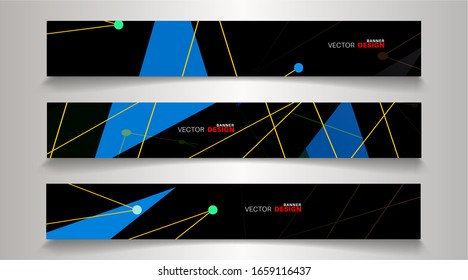 Sammlung abstrakter geometrischer Hintergrundbanner. Kann in jedem Design verwendet werden. rechteckiger Hintergrund.