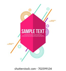 Collection abstract geometric background modern