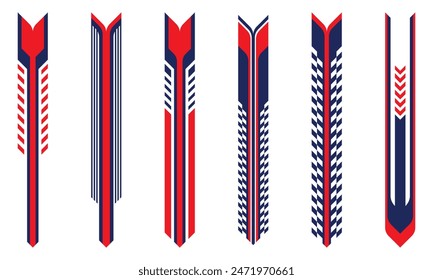 Collection of abstract geometric car wrap racing decals