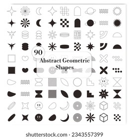 Sammlung abstrakter geometrischer Symbole für Dekoelemente
