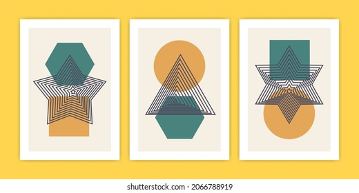 Colección de resumen de la forma geométrica Ilustración de afiches