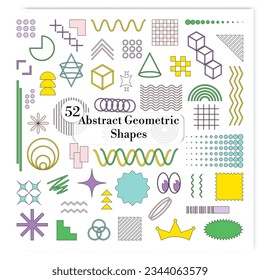 Collection of abstract geometric shapes for decor elements