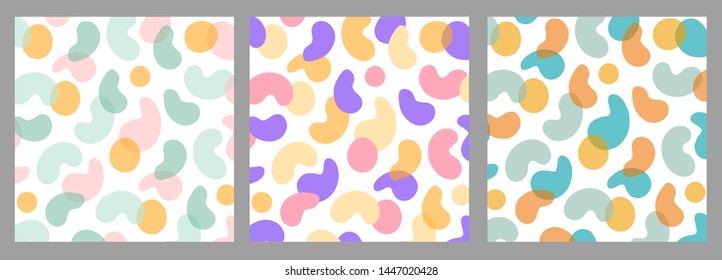 Collection of abstract geometric shapes scattered around. Flat vector illustration in contemporary style.