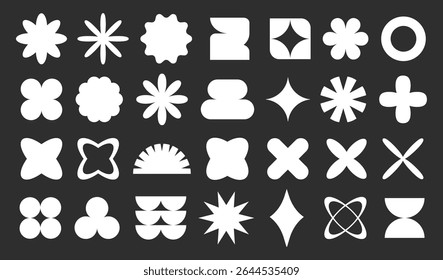 Collection of Abstract and Geometric Silhouette Shapes