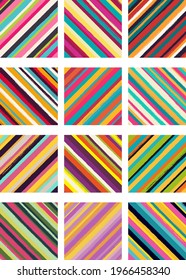 Collection of abstract geometry background. Ideal for t-shirts, notebooks, pillows, mugs, wrappings, fabrics, wallpaper, scrap paper, posters, blogs, web sites. Not seamless!