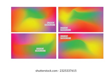 collection abstract gradient color background. Soft Color trendy Modern screen Colorful vector Nature backdrop for graphic design, banner poster mobile app dynamic cover blurred Abstract bright color