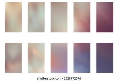 Collection of Abstract Gradient Mesh Futuristic Vector Backgrounds.  Modern screen vector design for mobile app.