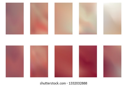 Collection of Abstract Gradient Mesh Futuristic Vector Backgrounds.  Modern screen vector design for mobile app.