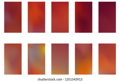 Collection of Abstract Gradient Mesh Futuristic Vector Backgrounds.  Modern screen vector design for mobile app.