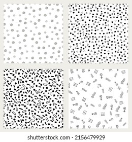 Collection of abstract hand drawn patterns
