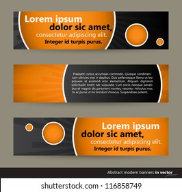 Collection of abstract horizontal bubble banners, vector, EPS 10
