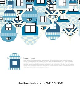 Collection of abstract house. The design of the pages, catalogs or brochures.
