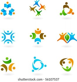 Collection Of Abstract Human Icons