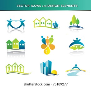 Collection of abstract icons