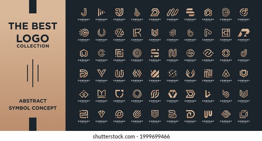 Collection of abstract initial a-z logo template branding for your company.