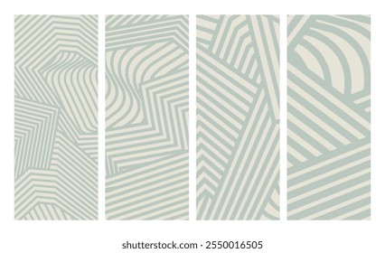 Collection Abstract irregular multi color striped lines textured background design bundle. for clothes, fabric, cover, background, X banner and others