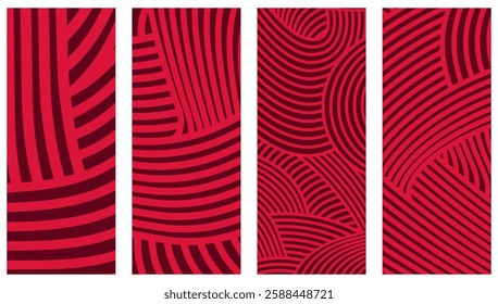 Collection Abstract irregular multi color striped lines textured background design bundle. for clothes, fabric, cover, background, invitations, X banner and others