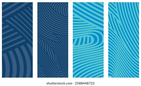 Collection Abstract irregular multi color striped lines textured background design bundle. for clothes, fabric, cover, background, invitations, X banner and others