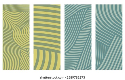Collection Abstract irregular multi color striped lines textured background design bundle. for clothes, fabric, cover, background, invitations, X banner and others