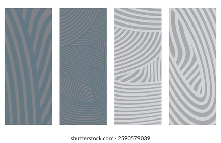 Collection Abstract irregular multi color striped lines textured background design bundle. for clothes, fabric, cover, background, invitations, X banner and others