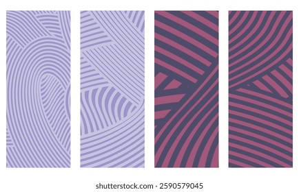 Collection Abstract irregular multi color striped lines textured background design bundle. for clothes, fabric, cover, background, invitations, X banner and others