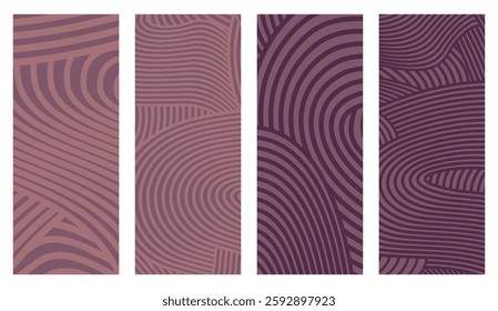Collection Abstract irregular multi color striped lines textured background design bundle. for clothes, fabric, cover, background, invitations, X banner and others