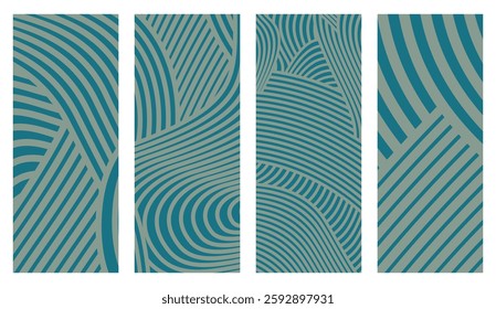 Collection Abstract irregular multi color striped lines textured background design bundle. for clothes, fabric, cover, background, invitations, X banner and others