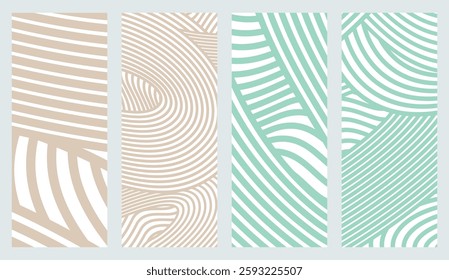 Collection Abstract irregular multi color striped lines textured background design bundle. for clothes, fabric, cover, background, invitations, X banner and others