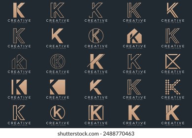 colección Abstractas letra K logo diseño. iconos para negocios	