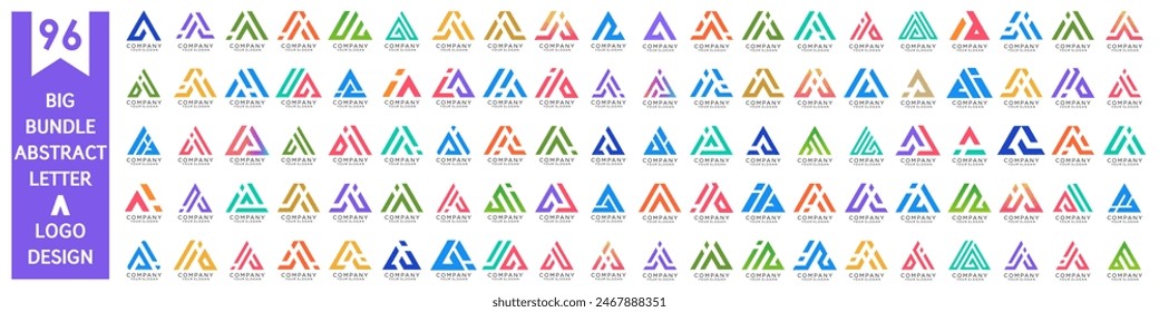 Letra abstracta de la colección Un diseño del logotipo. logotipo moderno Un diseño con colorido. Ilustración vectorial