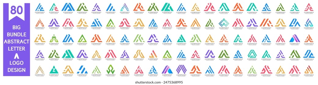 Letra abstracta de la colección Un diseño del logotipo. logotipo moderno Un diseño con colorido. Ilustración vectorial