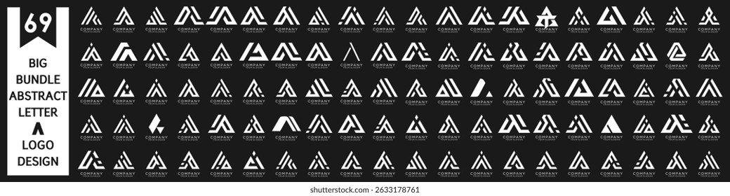 colección letra abstracta Un diseño de logotipo. logotipo moderno Un diseño con color blanco. Ilustración vectorial