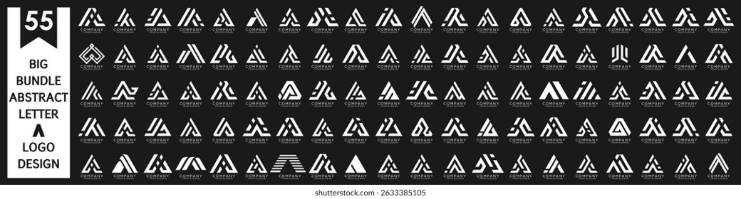 colección letra abstracta Un diseño de logotipo. logotipo moderno Un diseño con color blanco. Ilustración vectorial
