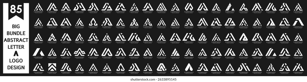 colección letra abstracta Un diseño de logotipo. logotipo moderno Un diseño con color blanco. Ilustración vectorial