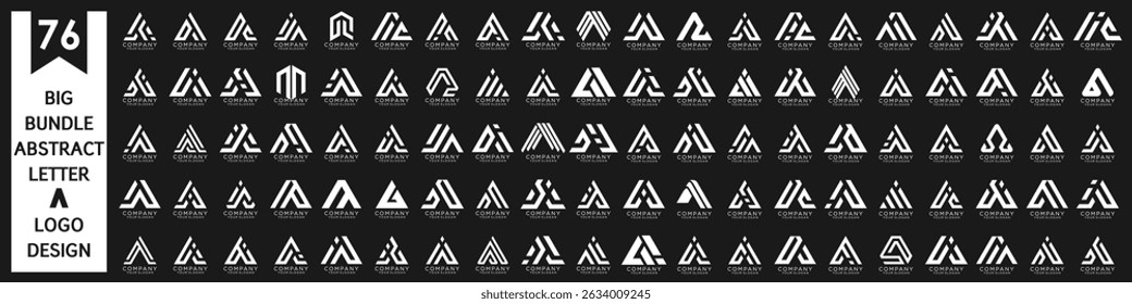 colección letra abstracta Un diseño de logotipo. logotipo moderno Un diseño con color blanco. Ilustración vectorial