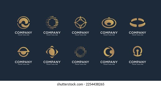 collection abstract letter o logo design. icon set letter o bundle for your business of company.