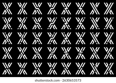 collection abstract letter x logo design. modern logotype x design with white color. vector illustration