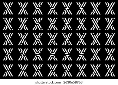 collection abstract letter x logo design. modern logotype x design with white color. vector illustration