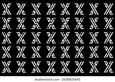 collection abstract letter x logo design. modern logotype x design with white color. vector illustration