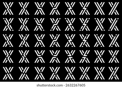 collection abstract letter x logo design. modern logotype x design with white color. vector illustration